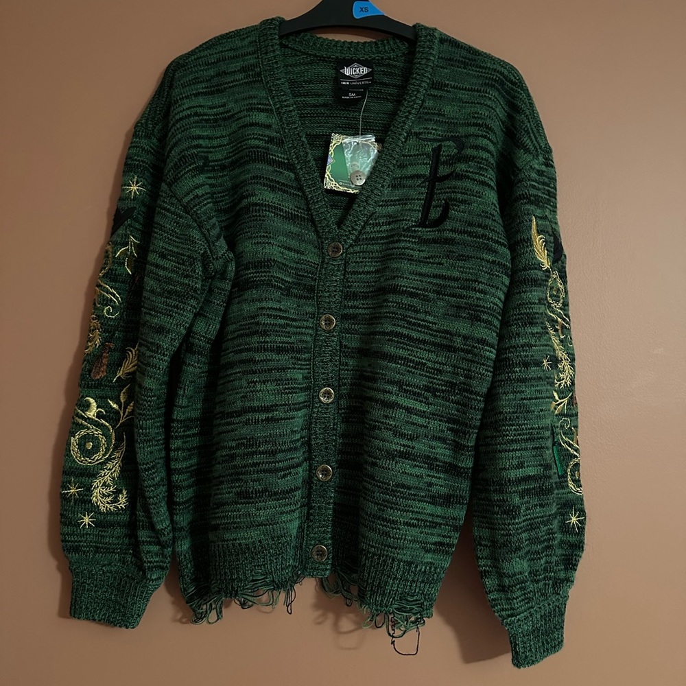 Her Universe Wicked Elphaba Embroidered Girls Cardigan